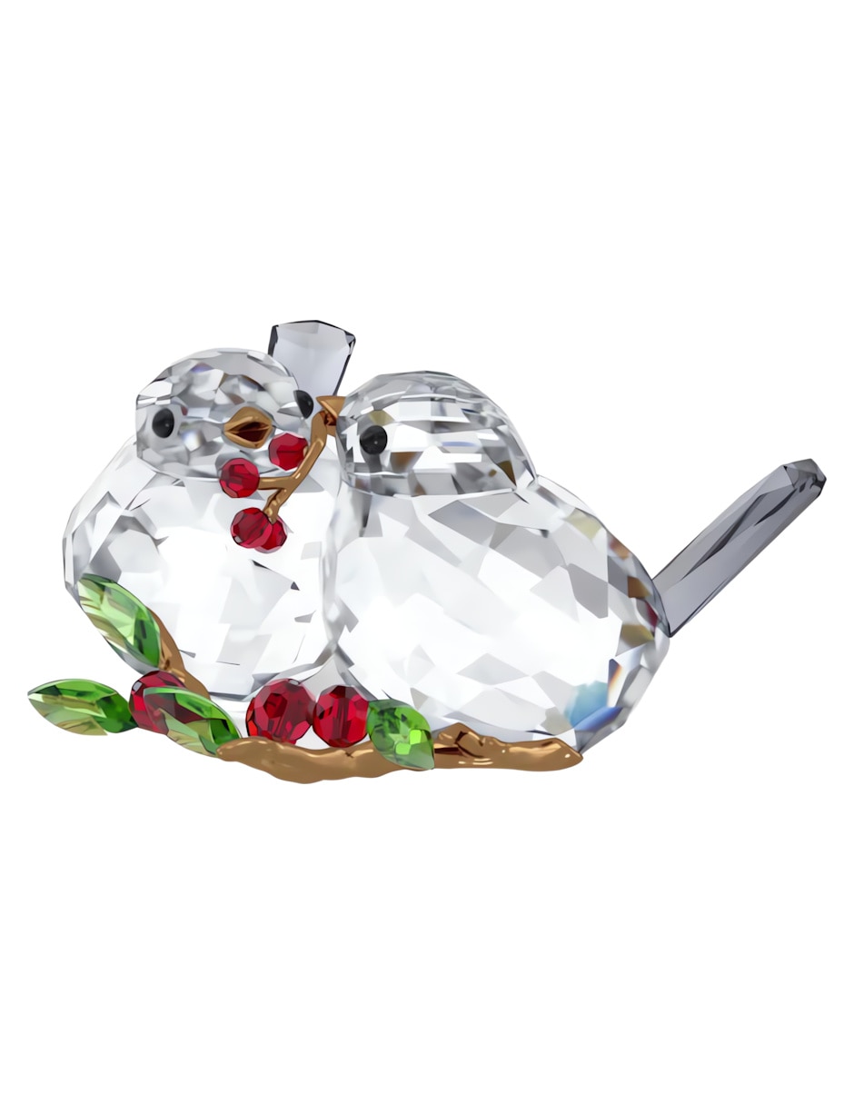Figura decorativa de aves swarovski idyllia de cristal y metal