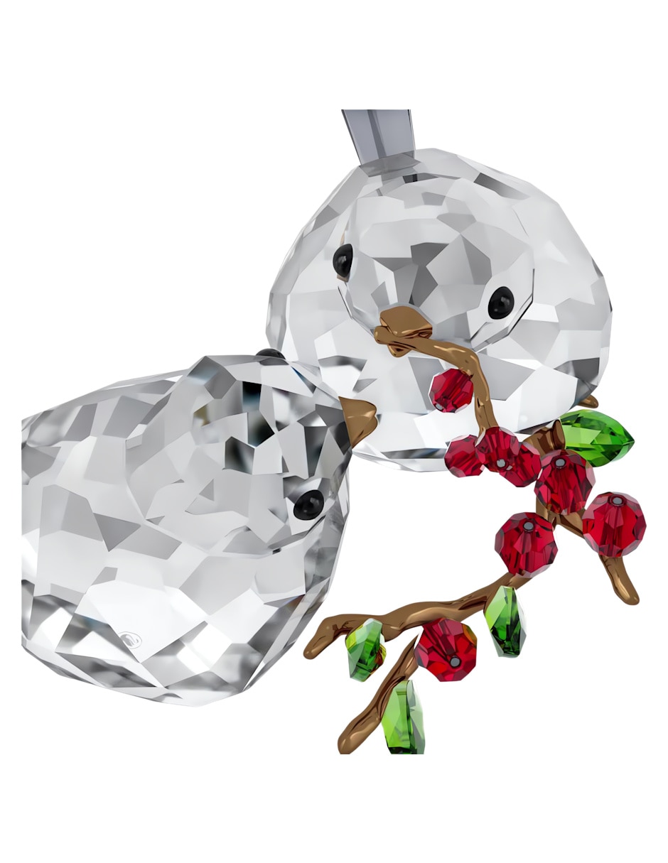 Figura decorativa de aves swarovski idyllia de cristal y metal
