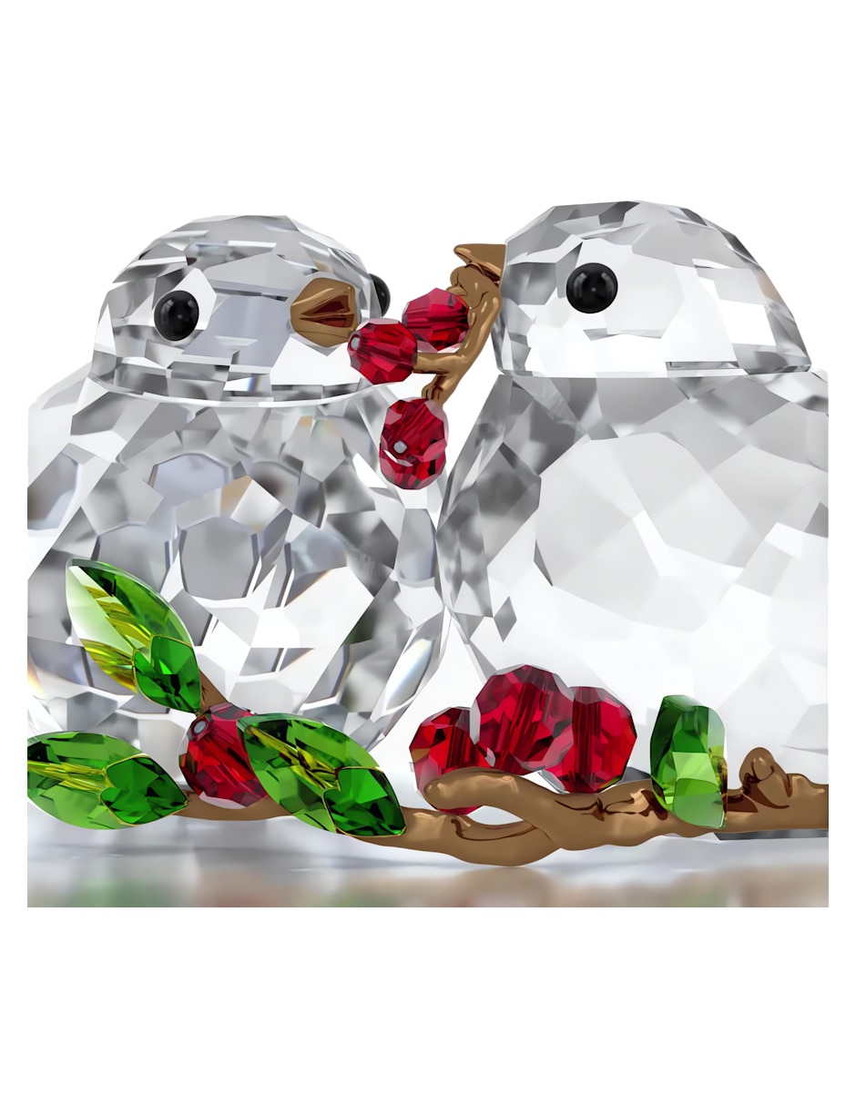 Figura decorativa de aves swarovski idyllia de cristal y metal