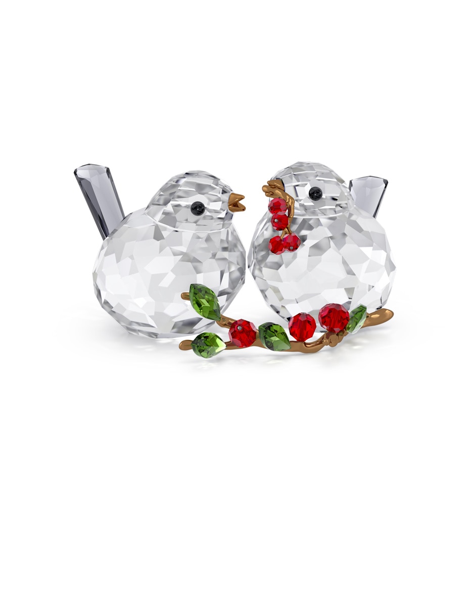 Figura decorativa de aves swarovski idyllia de cristal y metal