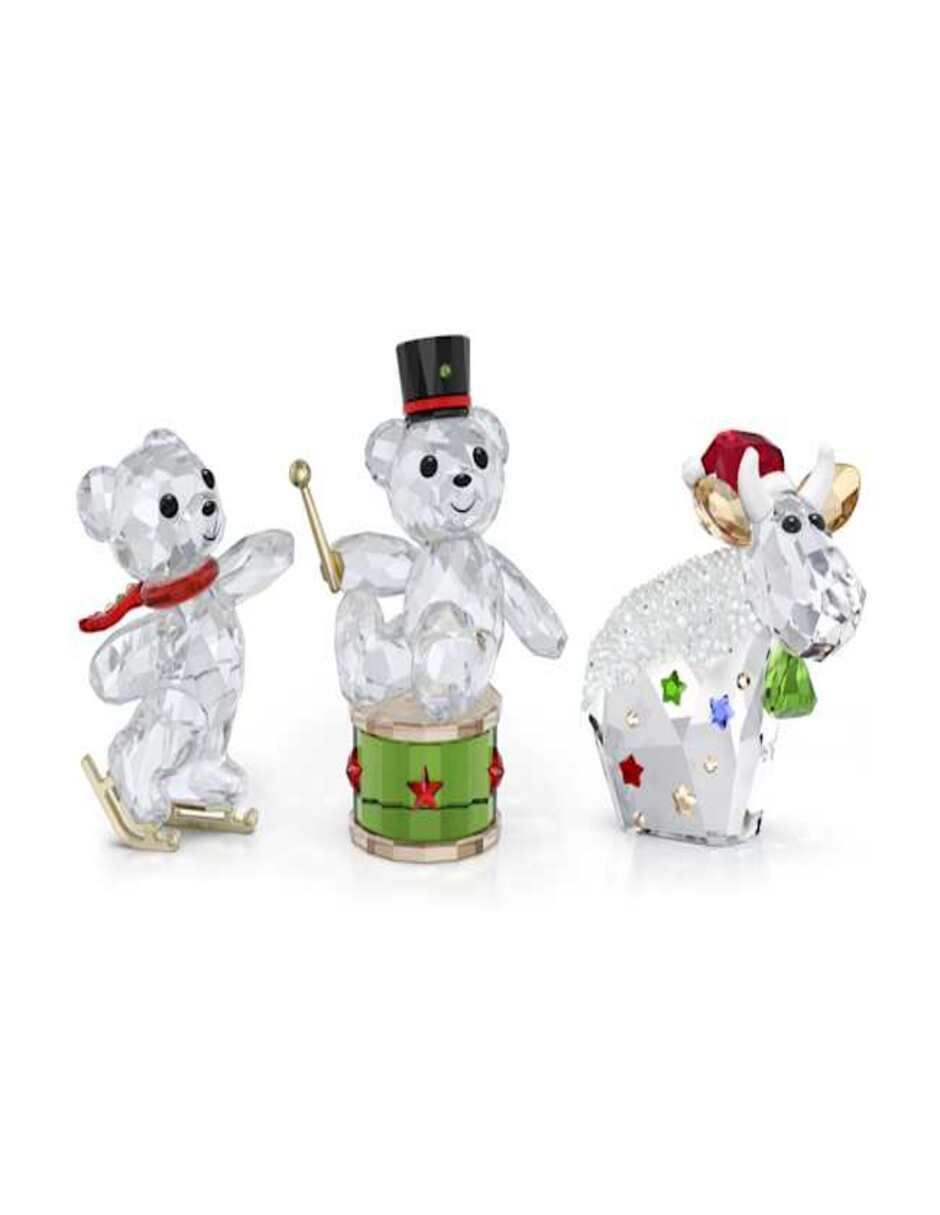 Figura decorativa de oso Osos Kris de cristal y metal Figura decorativa de oso Osos Kris de cristal y metal