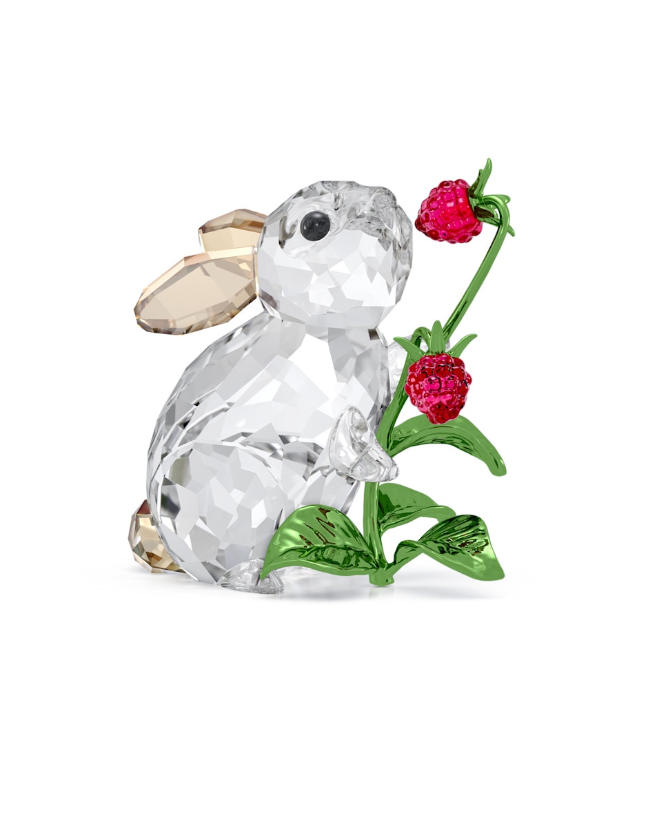 Figura decorativa de conejo swarovski idyllia de cristal y metal
