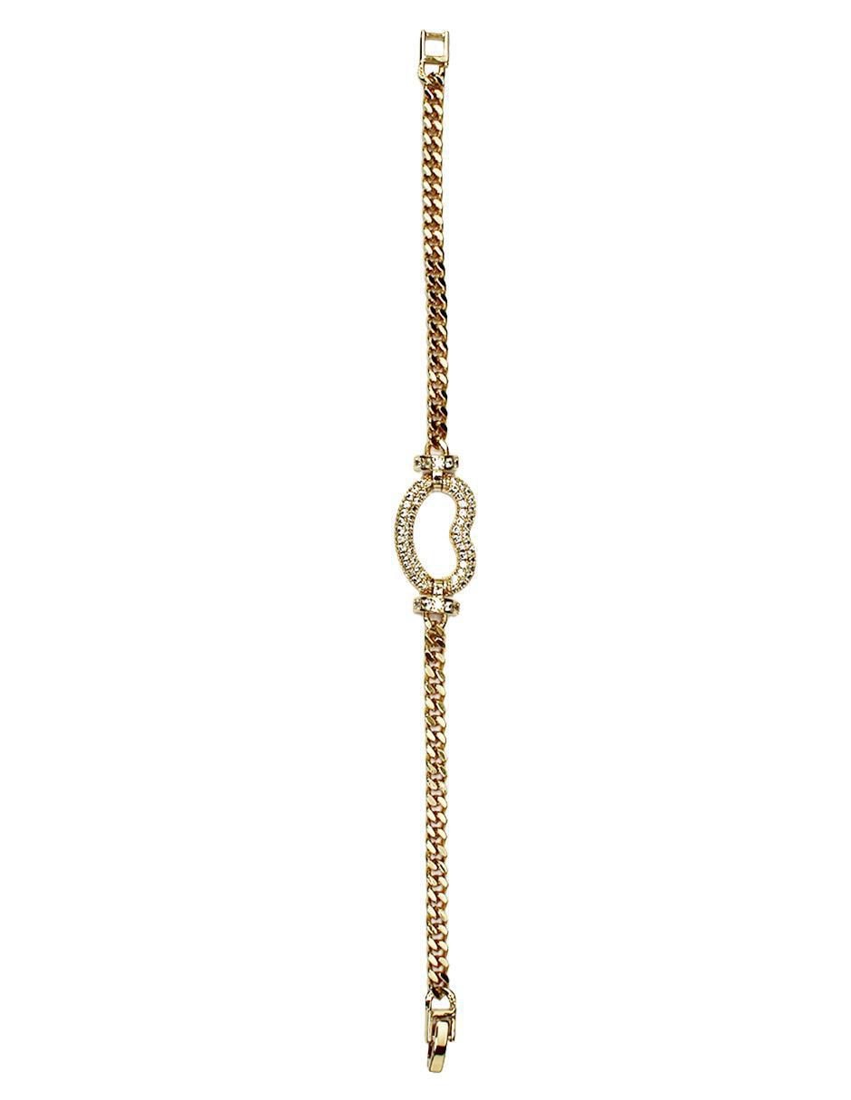 Pulsera de oro laminado con zirconia 8 K acabado brillante