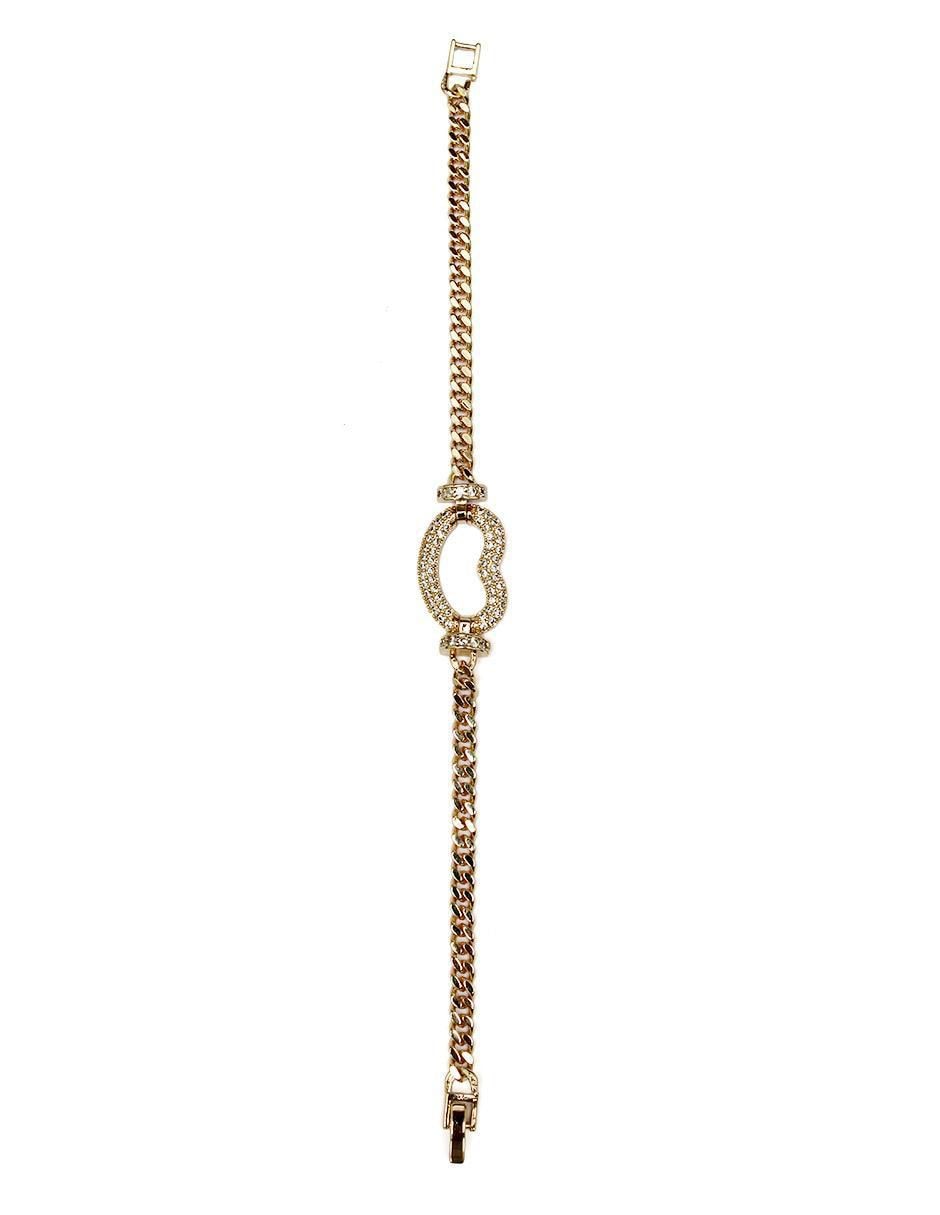 Pulsera de oro laminado con zirconia 8 K acabado brillante 2