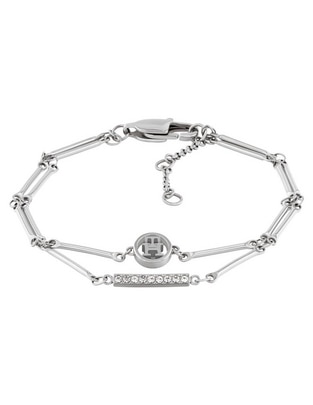 Pulsera Hilfiger con cristal Bar Chain con acabado brillante