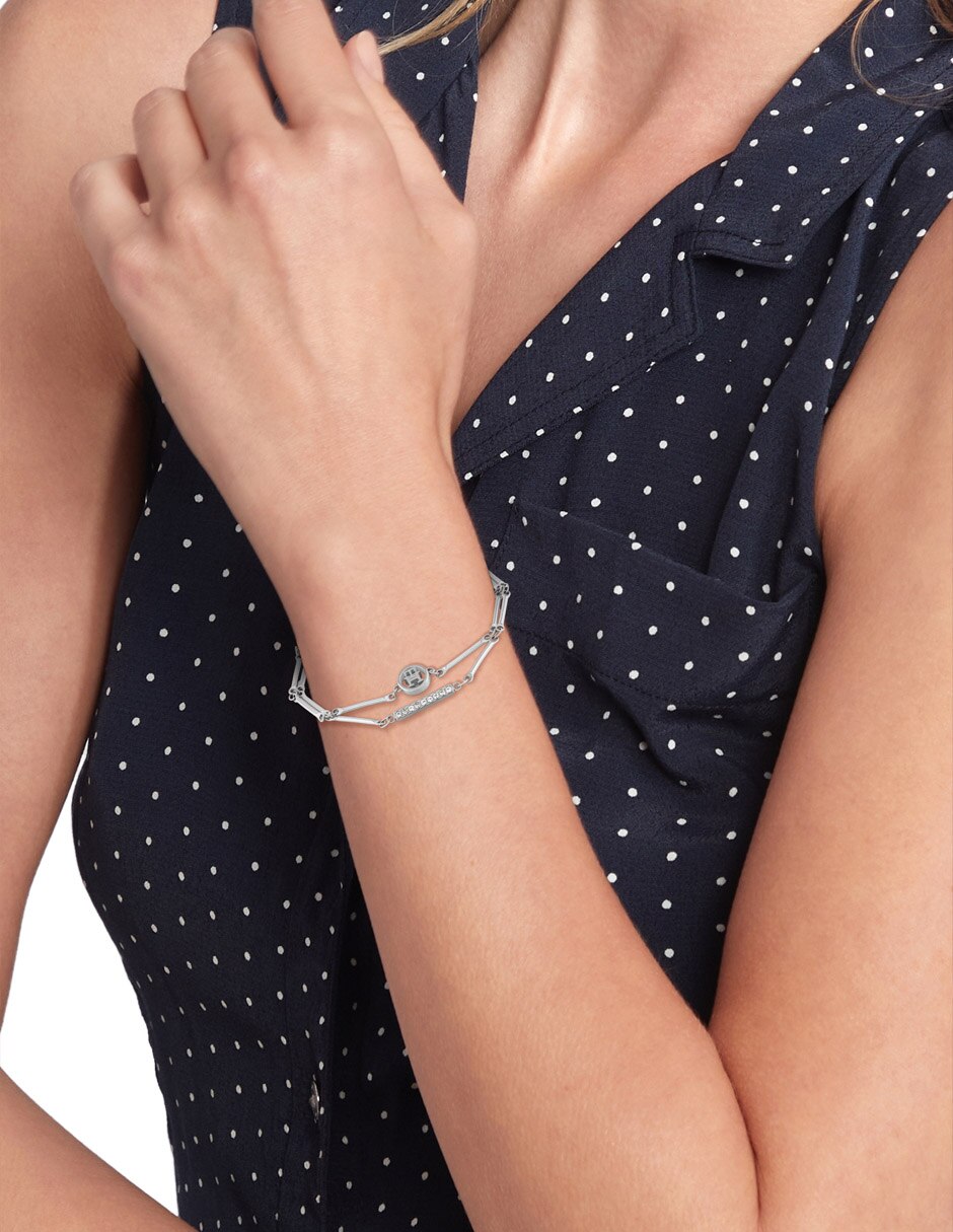 Pulsera Hilfiger con cristal Bar Chain con acabado brillante 2
