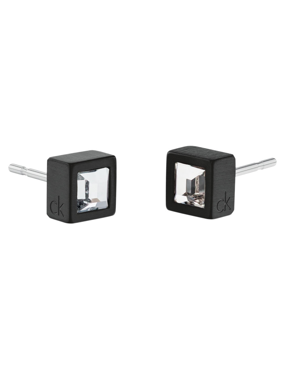 Broqueles cuadrados con acabado brillante cristal 2