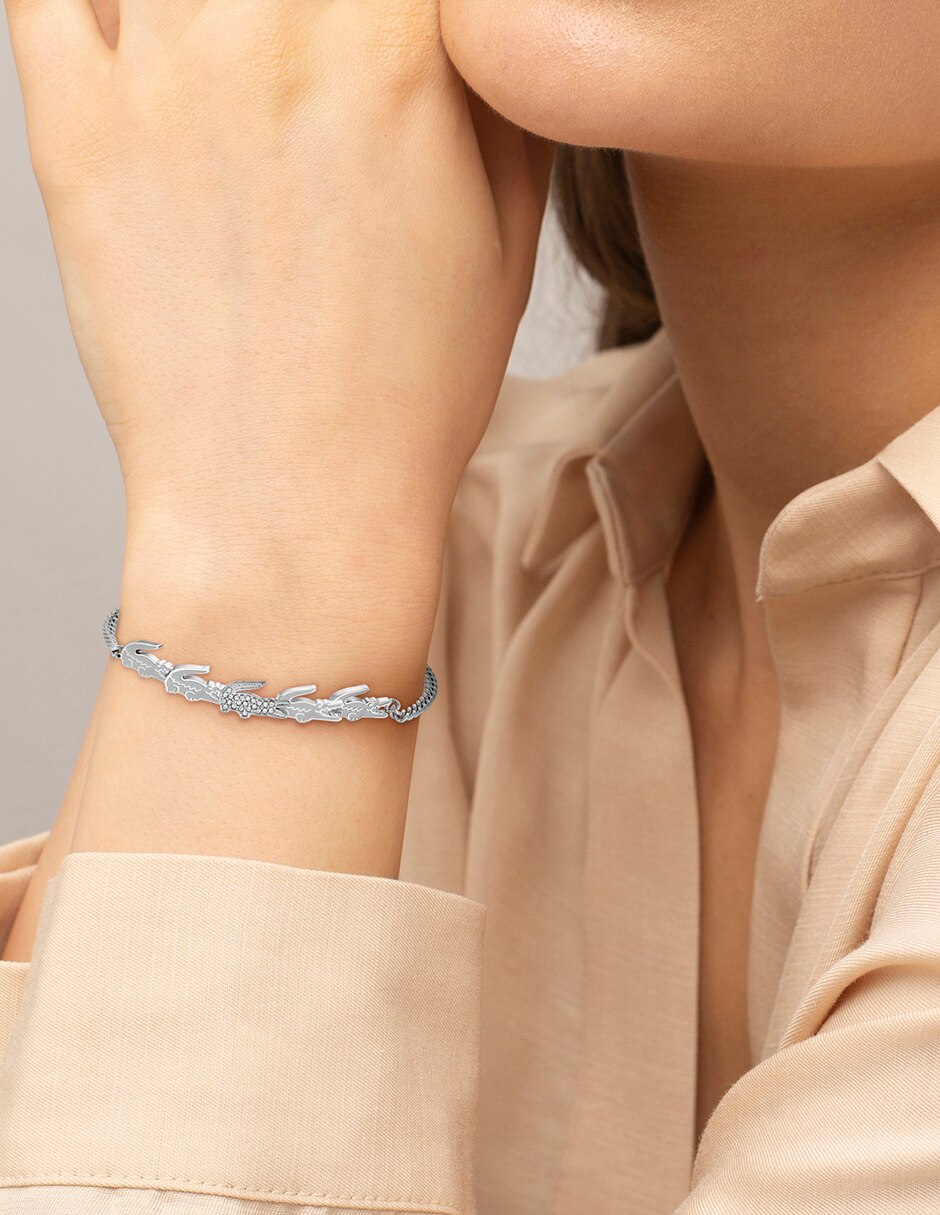 Pulsera con cristal Crocodile acabado brillante 4