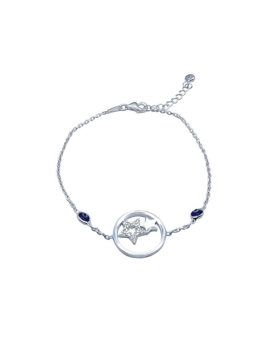 Pulsera de plata con zirconia P 925 acabado pulido