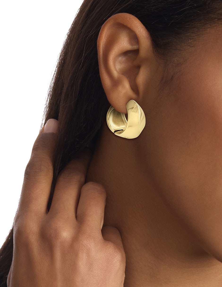 Aretes redondos con acabado brillante 3