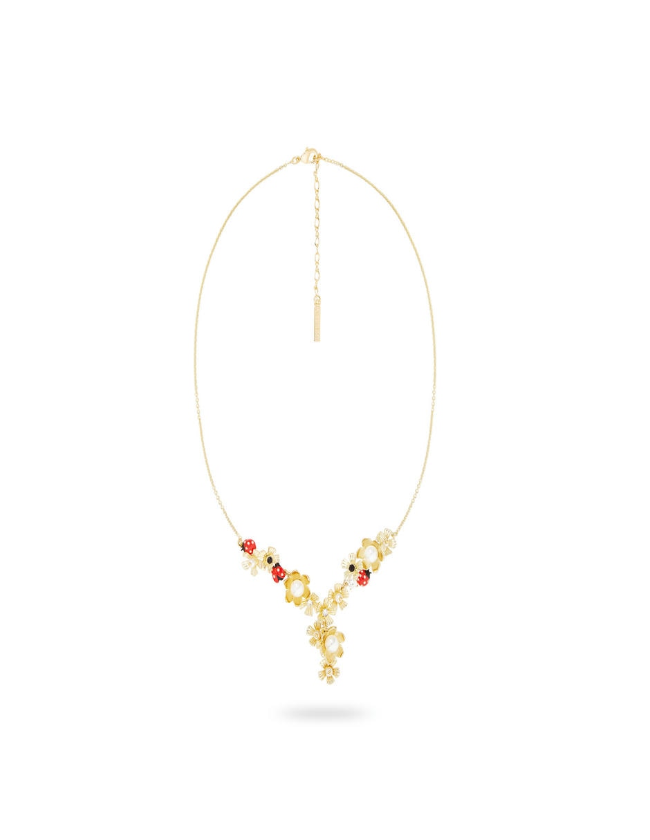 Collar de flor Les Néréides Lady Pearl de baño de oro