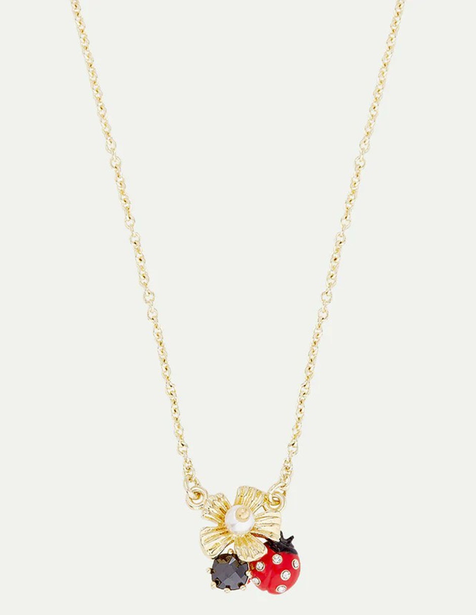 Collar flor Lady Pearl con acabado baño de oro 18 K 2
