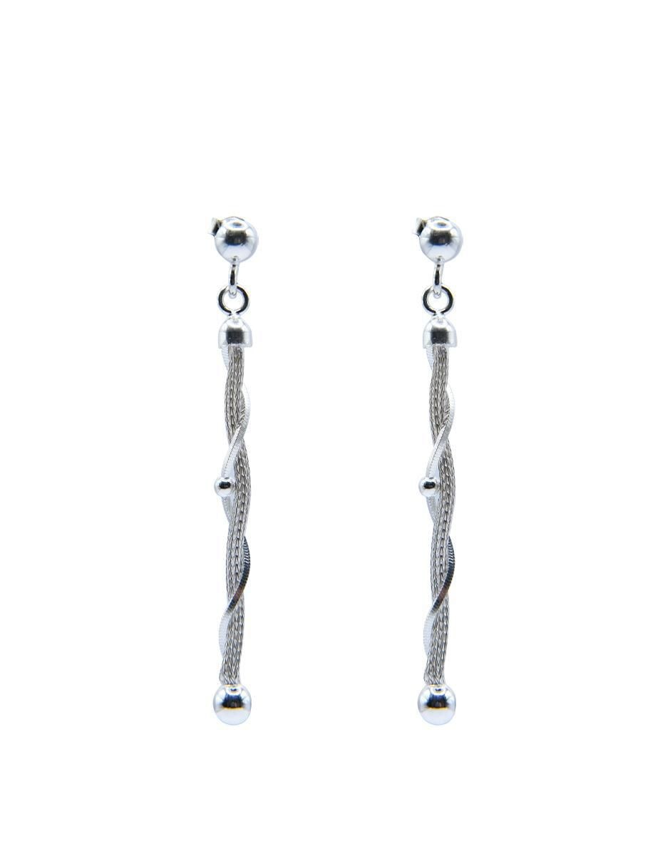 Aretes circulares de plata P 925 con acabado pulido
