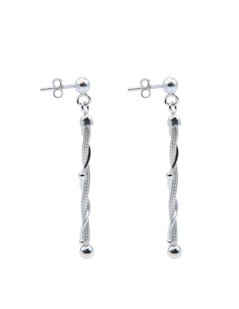 Aretes circulares de plata P 925 con acabado pulido