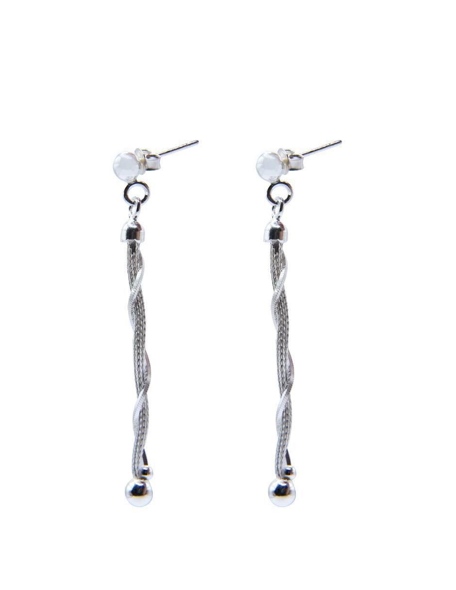 Aretes circulares de plata P 925 con acabado pulido