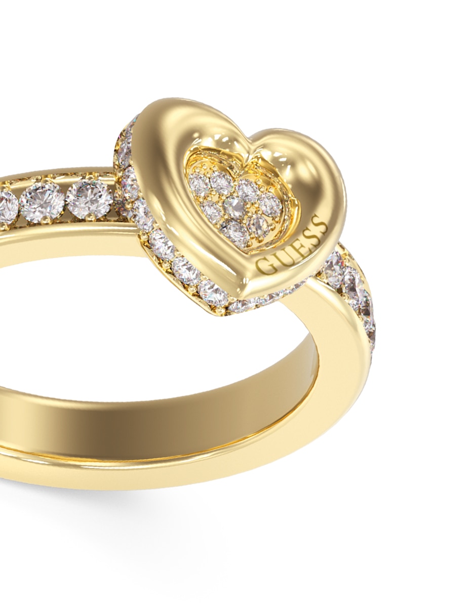 Anillo de corazón Love circonita pavé