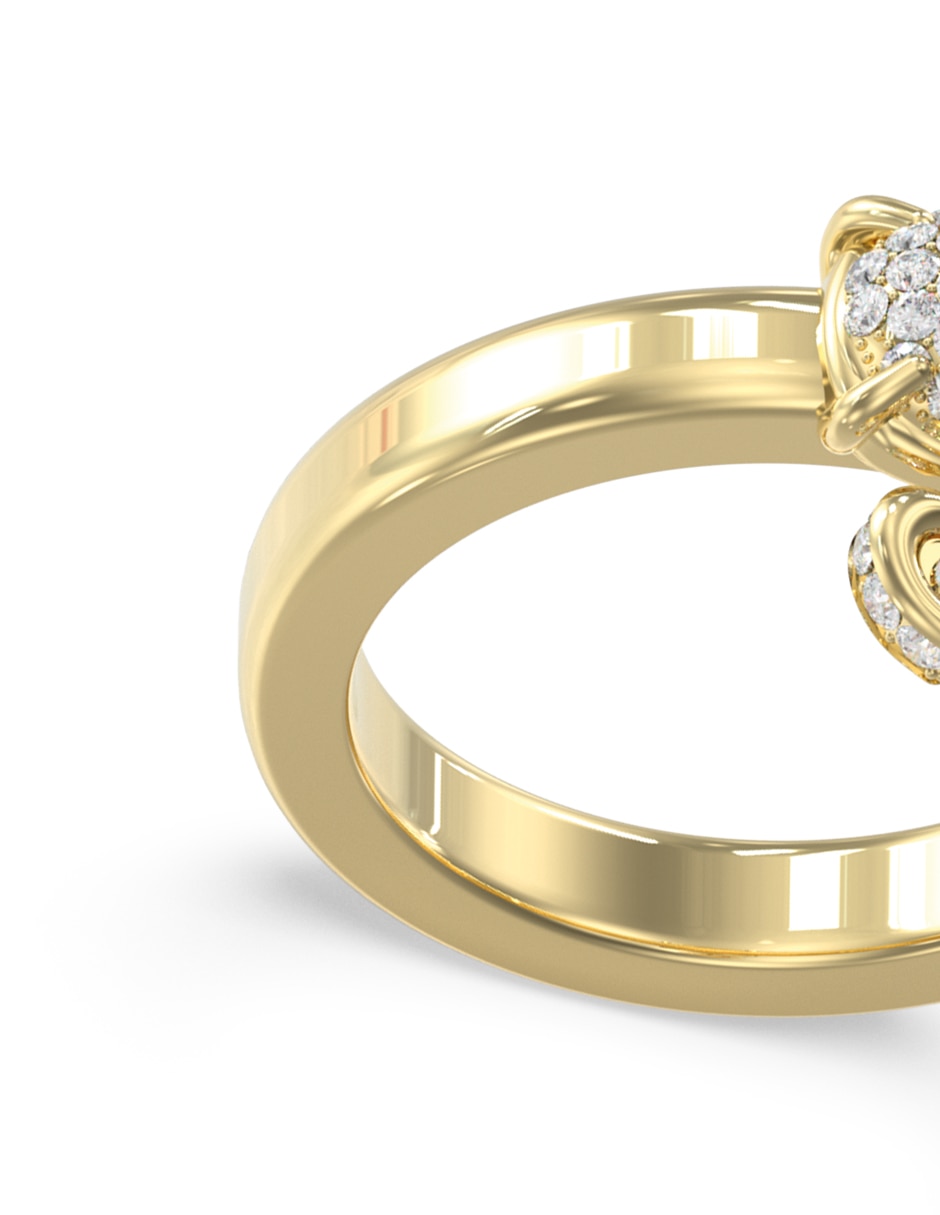 Anillo redondo Love circonita pavé