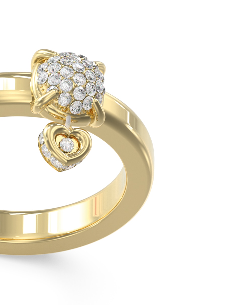 Anillo redondo Love circonita pavé