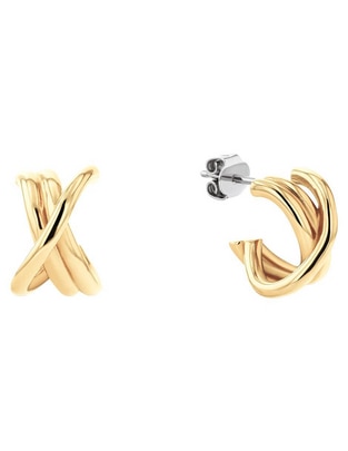 Aretes de cruz Nautical Knot con acabado brillante