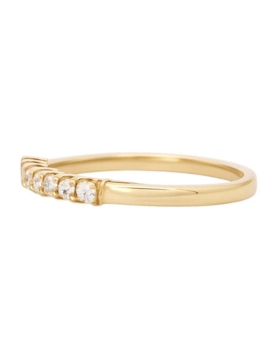 Anillo multi gemas circular 14 k de oro amarillo zirconia pulido