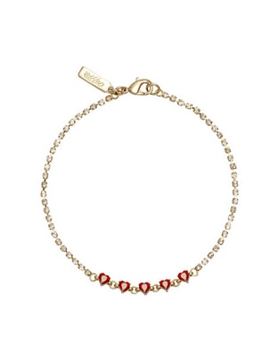 Pulsera con zirconia corazón chispita con acabado brillante 1