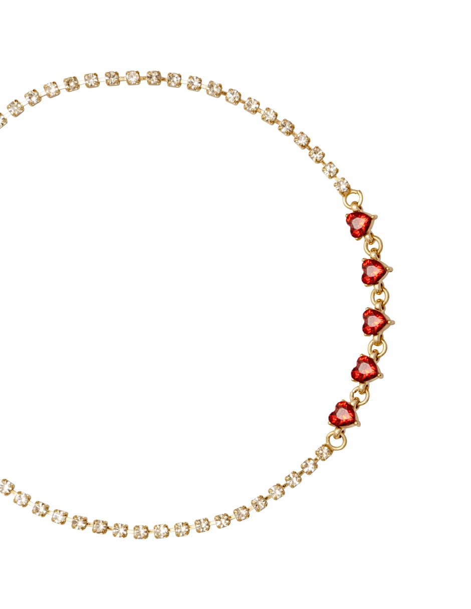 Pulsera con zirconia corazón chispita con acabado brillante 2