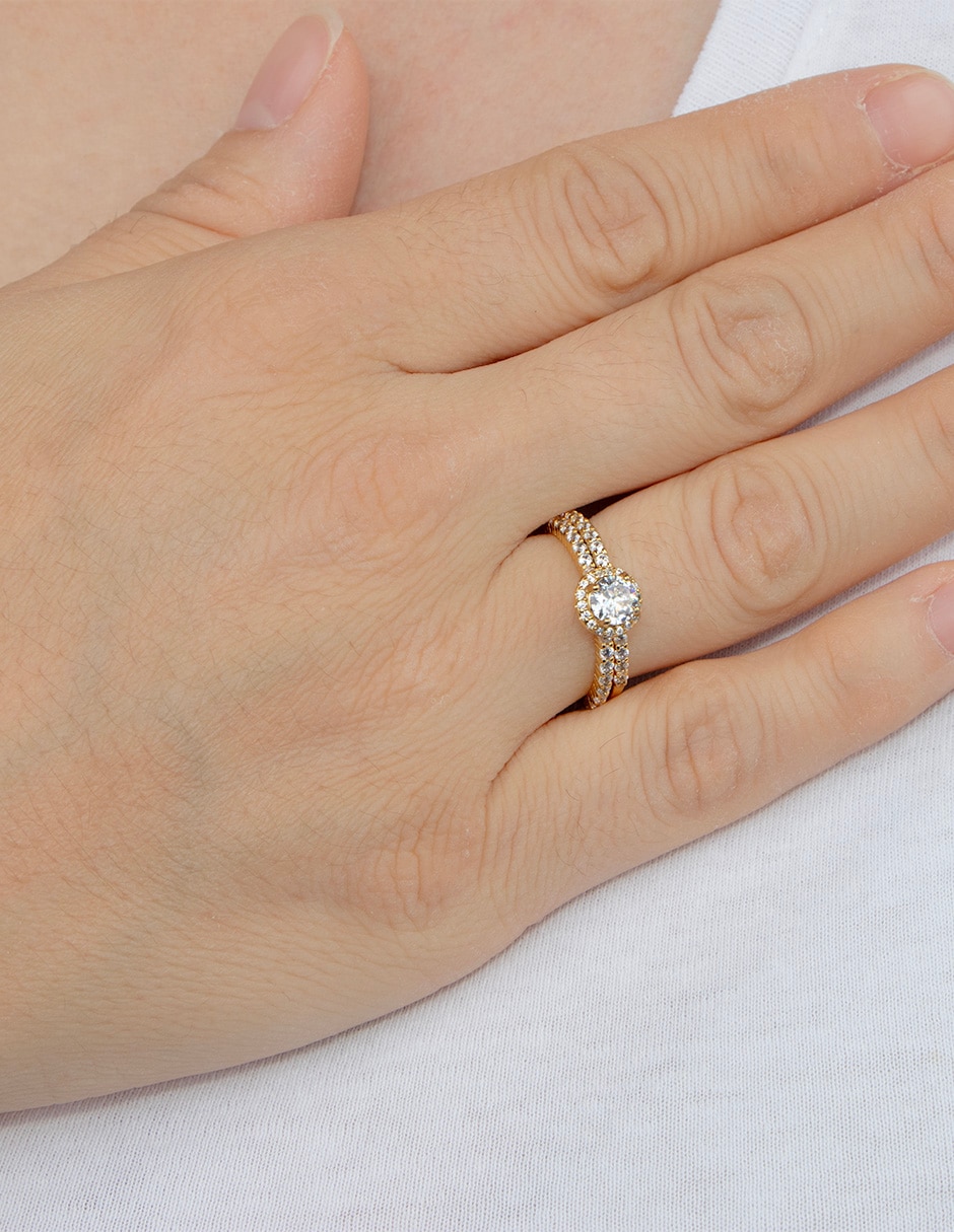Set anillo circular forever us p 925 de plata zirconia pavé Set anillo circular forever us p 925 de plata zirconia pavé
