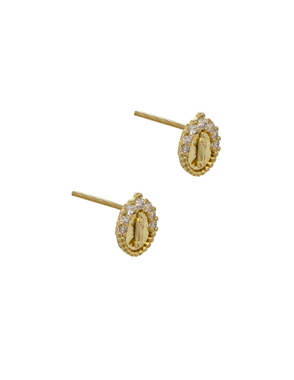 Broqueles de óvalo de plata p 925 con acabado pavé zirconia 2