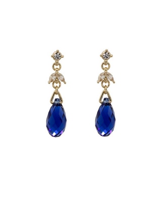 Aretes cortos de gota con acabado pavé 1