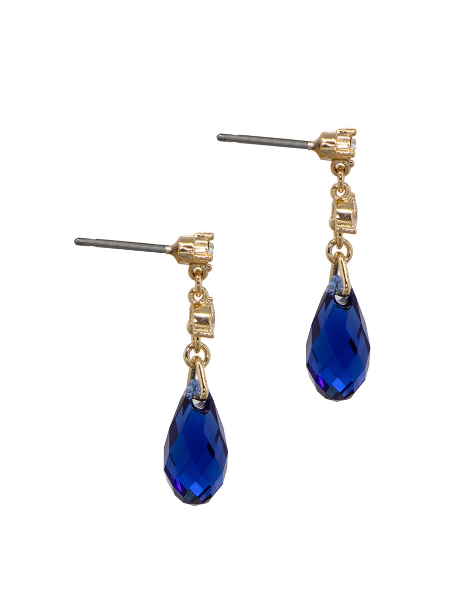 Aretes cortos de gota con acabado pavé 3