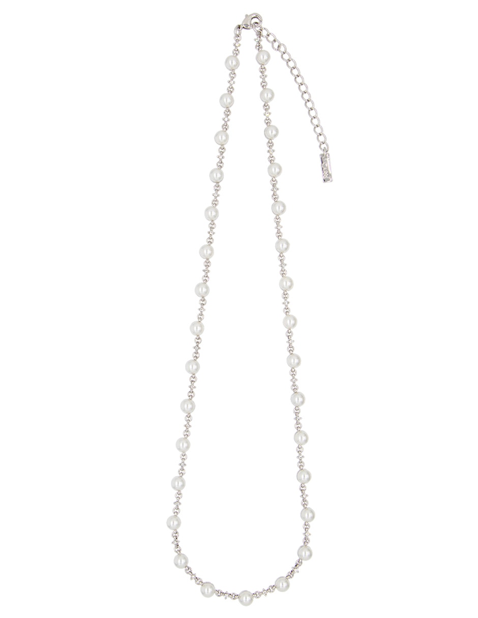 Collar carré perlas brillantes