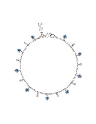 Pulsera con zirconia cúbica charms con acabado baño rodio 1