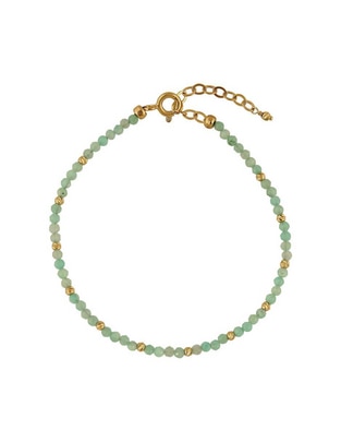 Pulsera de plata con amazonita p 925 piedra natural con acabado pulido 1
