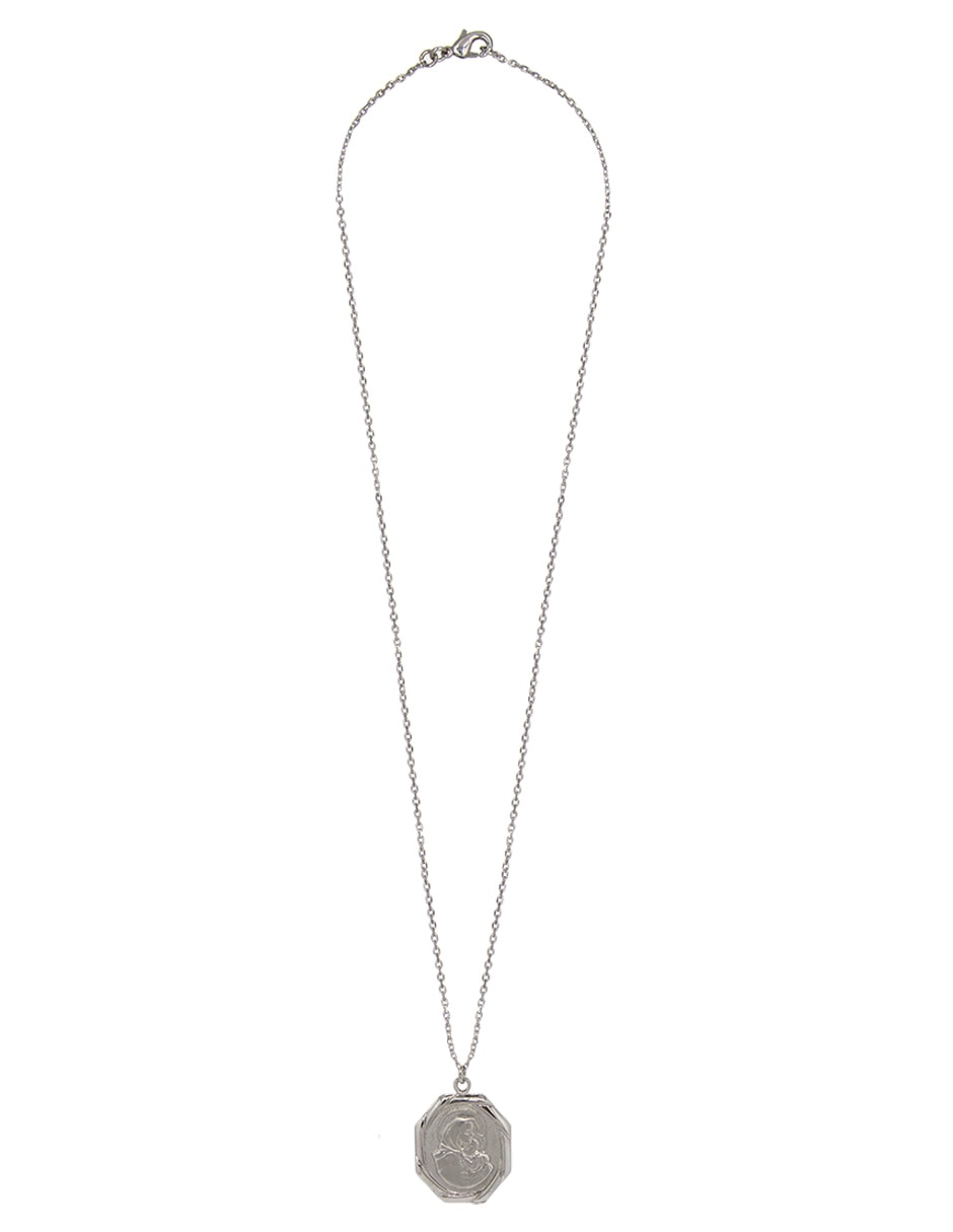Collar con dije de octagonal Artre Virgen Niño de plata P 925 Collar con dije de octagonal Artre Virgen Niño de plata P 925
