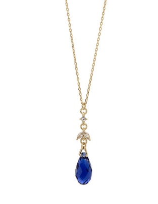 Collar con dije de gota carré briolettes