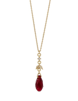 Collar con dije de gota carré briolettes