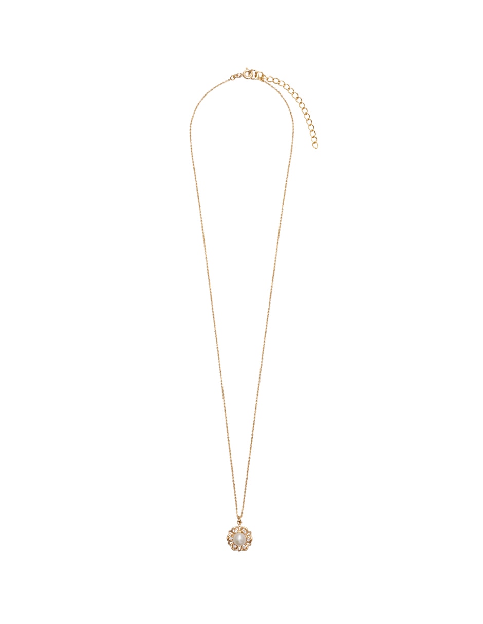 Collar con dije de flor westies filigrana de plata p 925