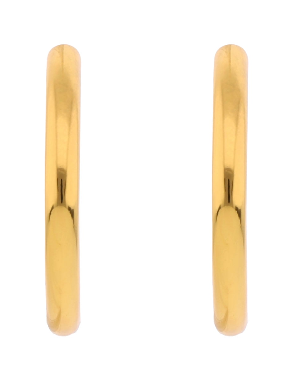 Aretes de aro con acabado brillante 3
