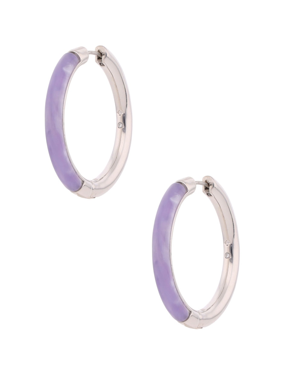 Aretes de aro con acabado brillante 2