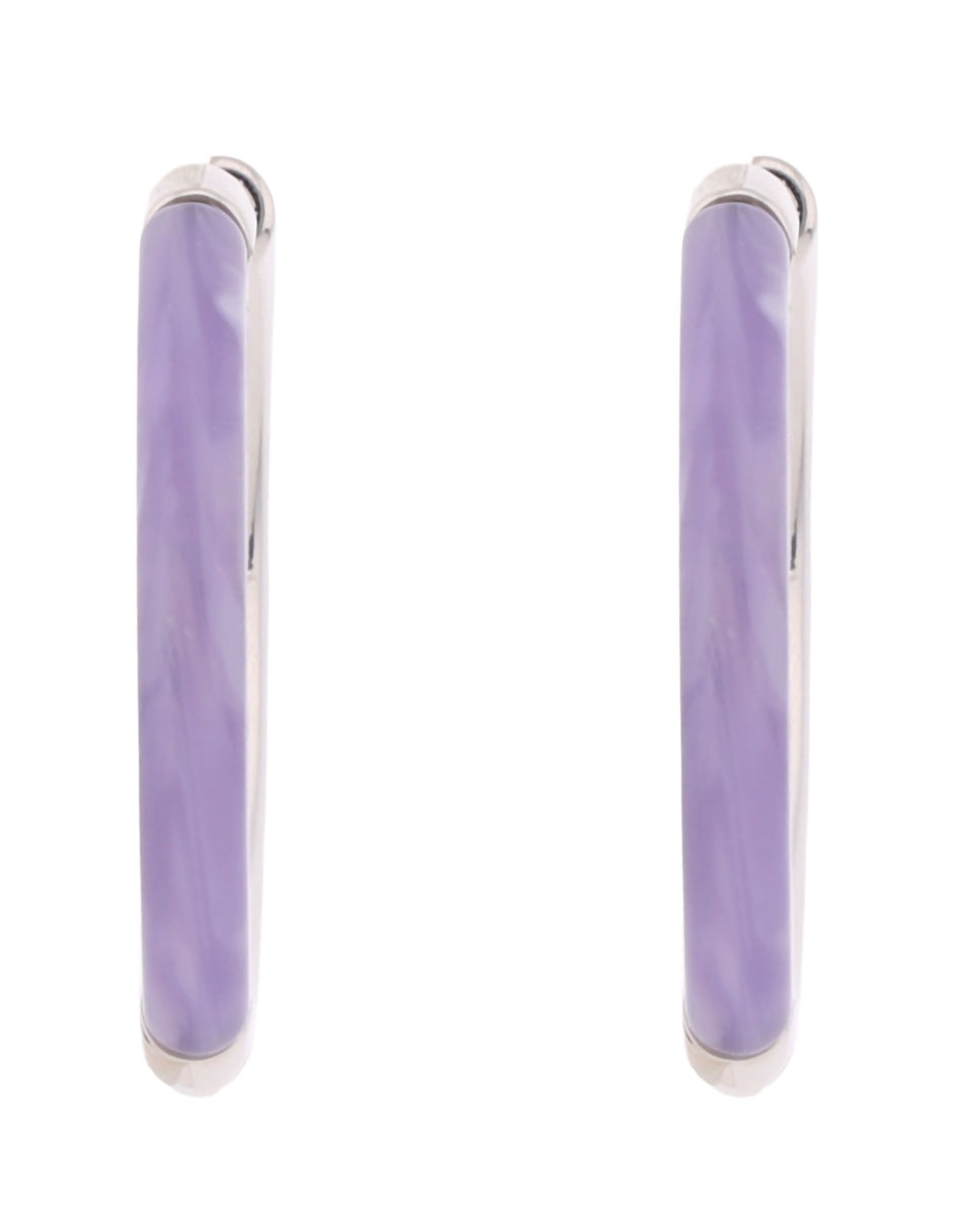 Aretes de aro con acabado brillante 3
