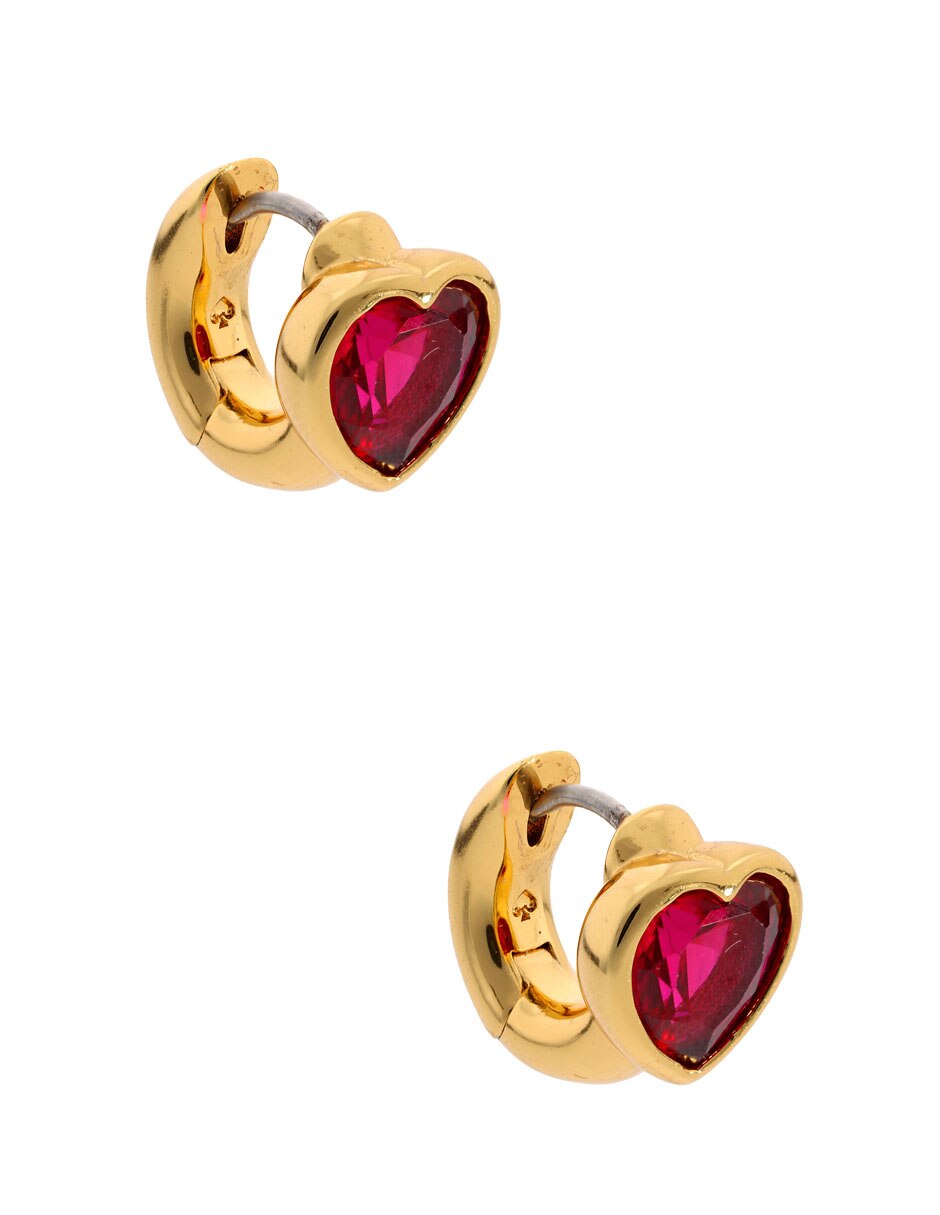 Aretes de corazón con acabado pulido 5