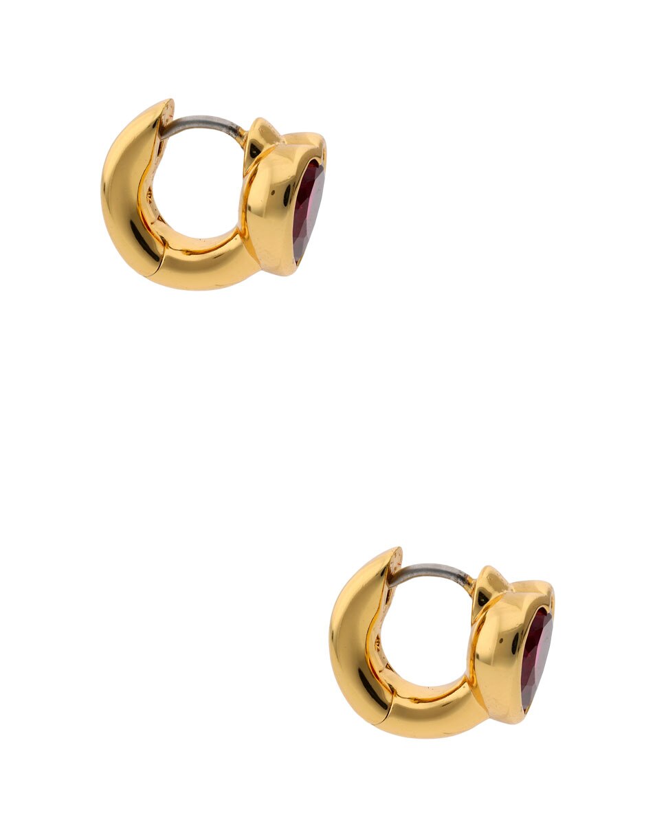 Aretes de corazón con acabado pulido 4