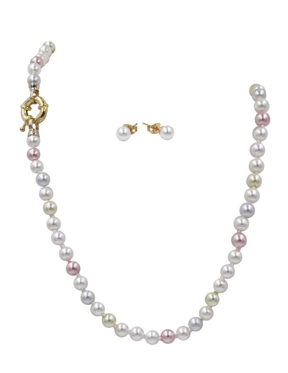 Aretes y collar Perlas de Mallorca perla Aretes y collar Perlas de Mallorca perla