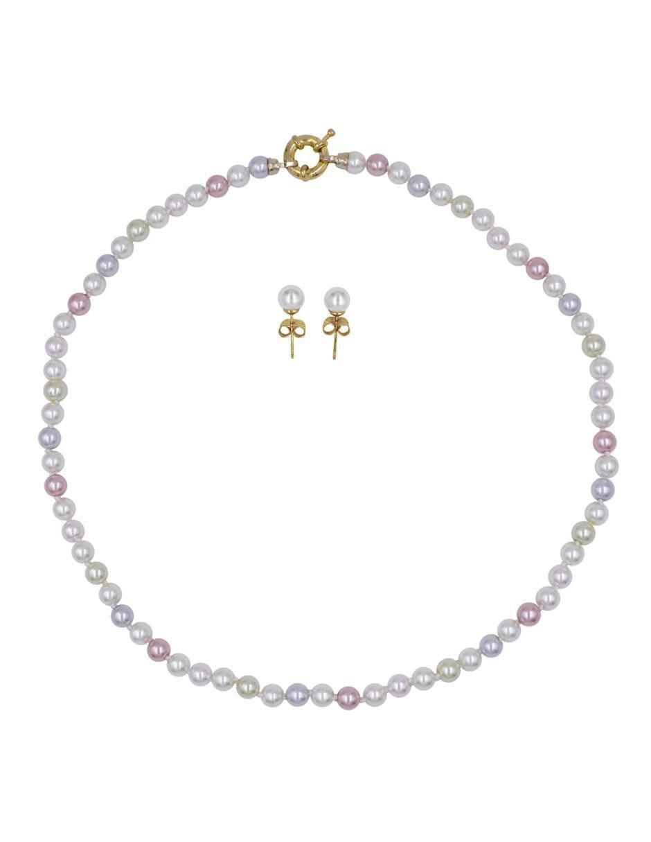 Aretes y collar Perlas de Mallorca perla