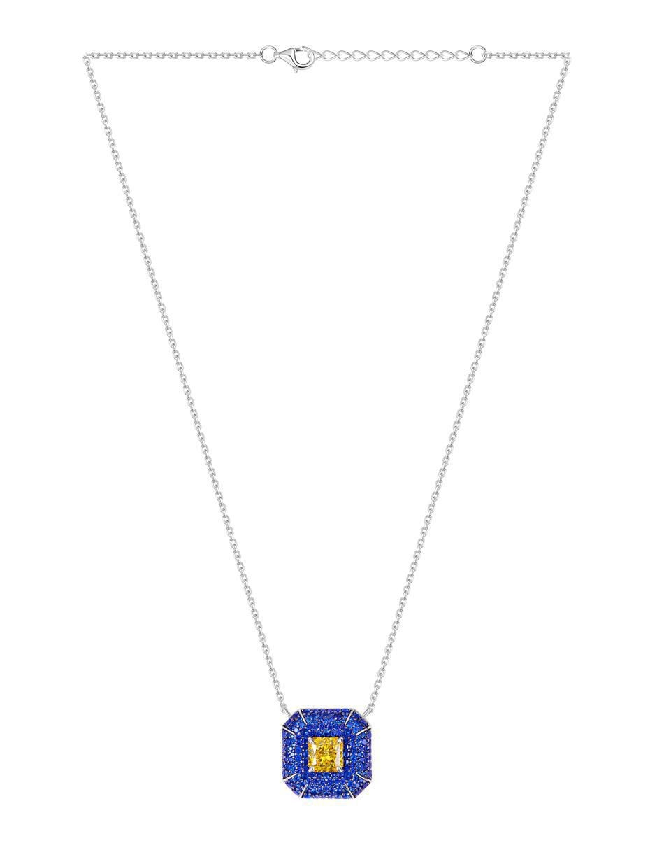 Collar octagonal de plata P 925 2