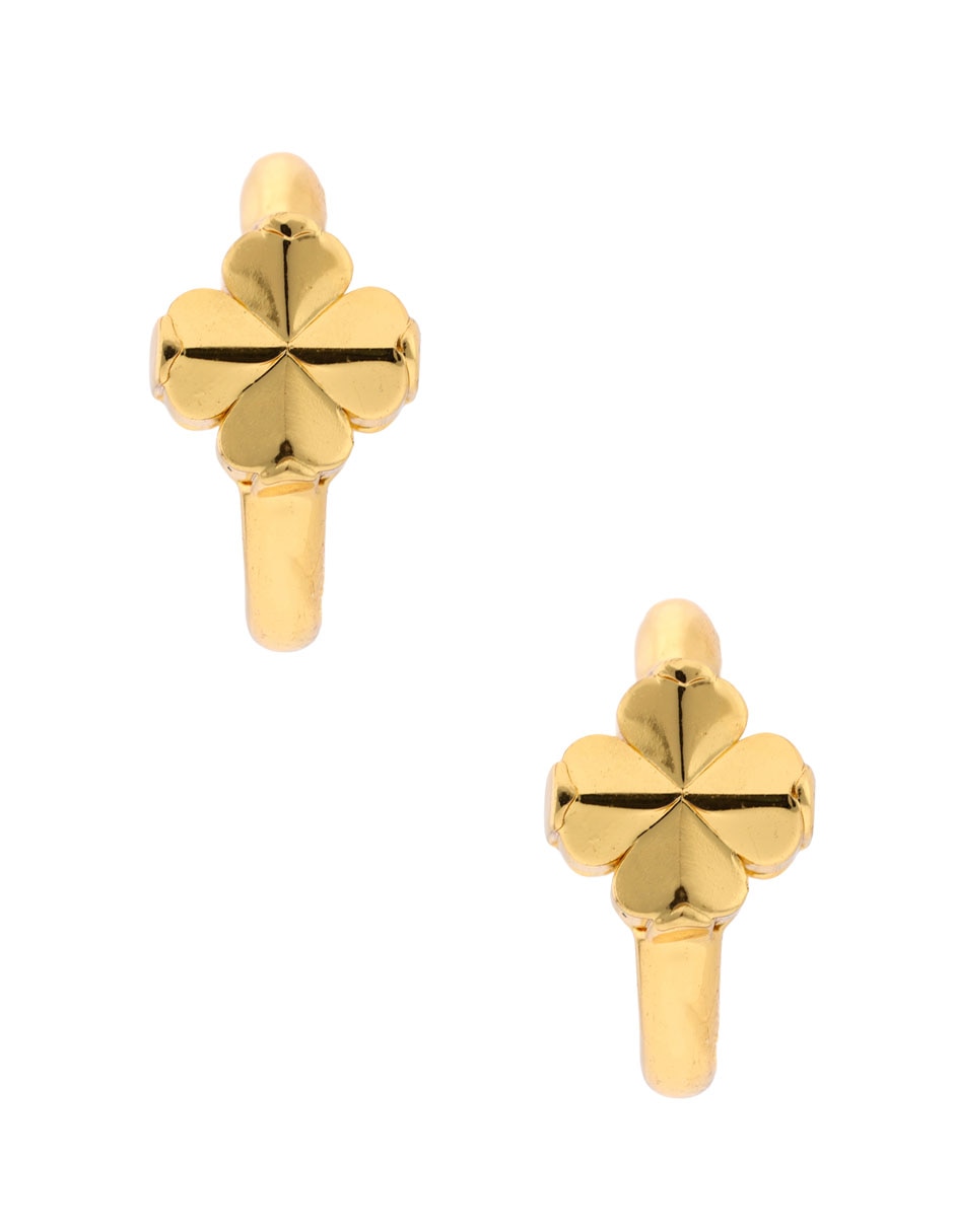 Aretes de flor con acabado brillante
