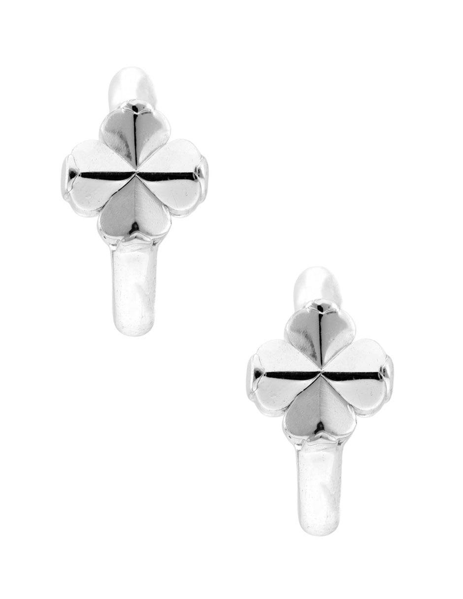 Aretes de flor de plata P 925 con acabado brillante Aretes de flor de plata P 925 con acabado brillante