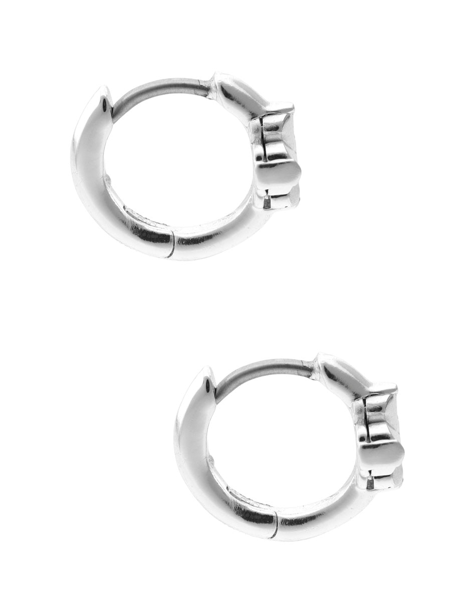 Aretes de flor de plata P 925 con acabado brillante 3