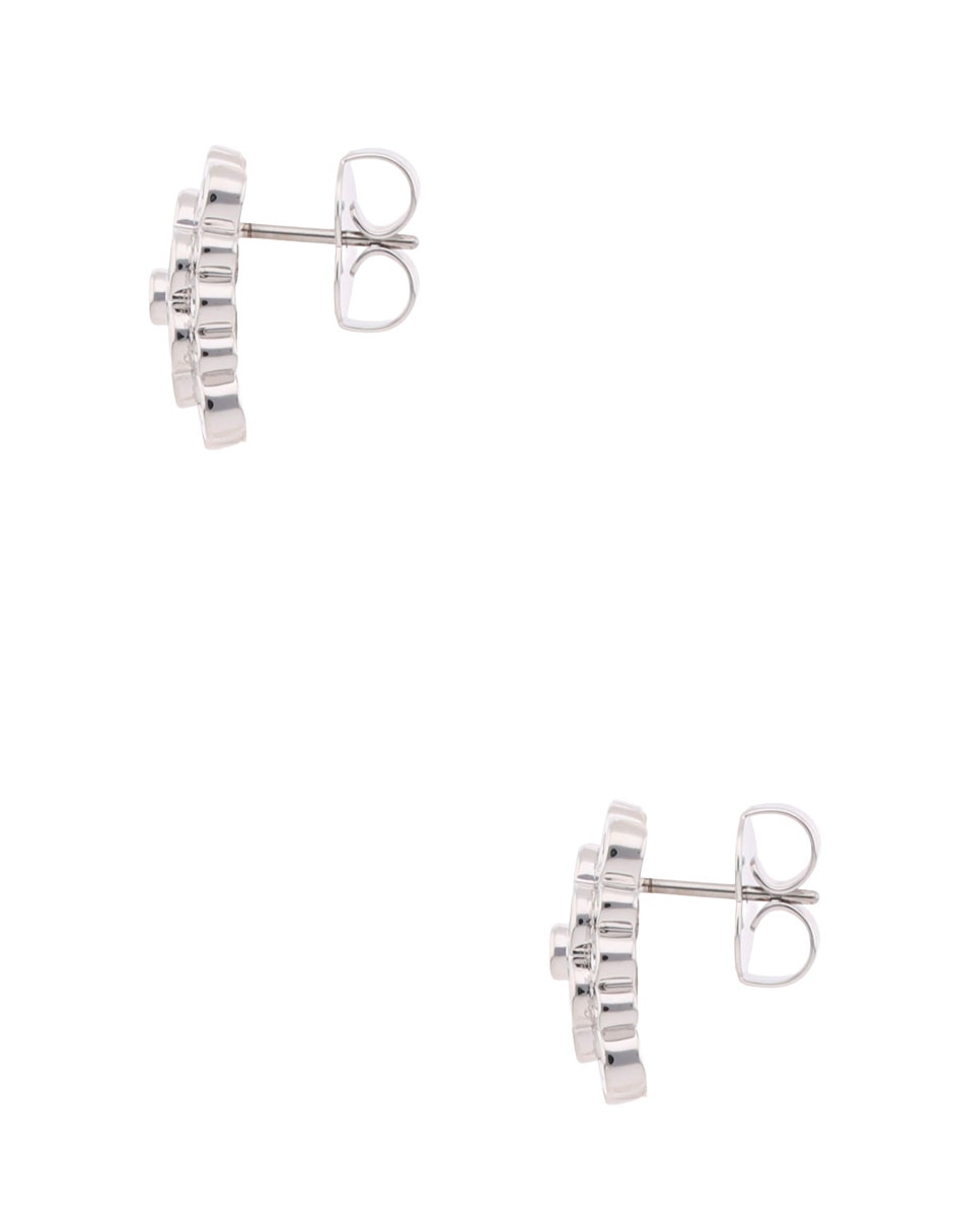 Aretes de flor con acabado brillante 3