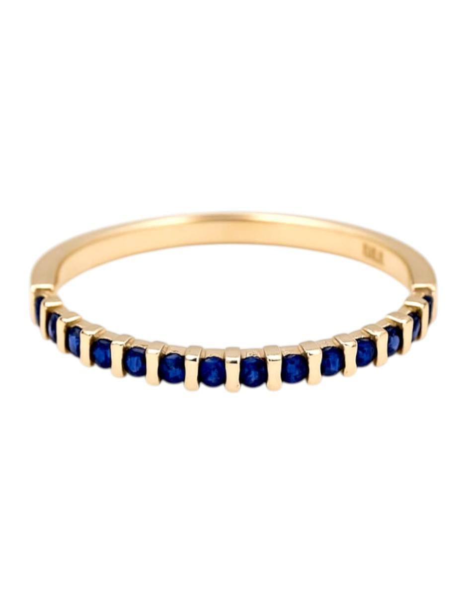 Anillo multi gemas circular 14 k de oro amarillo zirconia pulido Anillo multi gemas circular 14 k de oro amarillo zirconia pulido